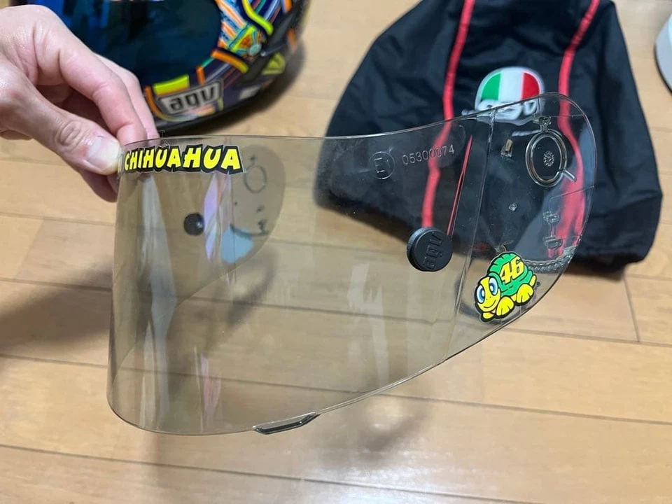 AGV AF-1 Helmet, M Size – 2010 with Blue Mirror & Smoke Shields Included - Image 3 of 4