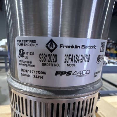 Franklin Electric Tri-Seal FPS4400 Submersible Pump 20FA1S4-2W230