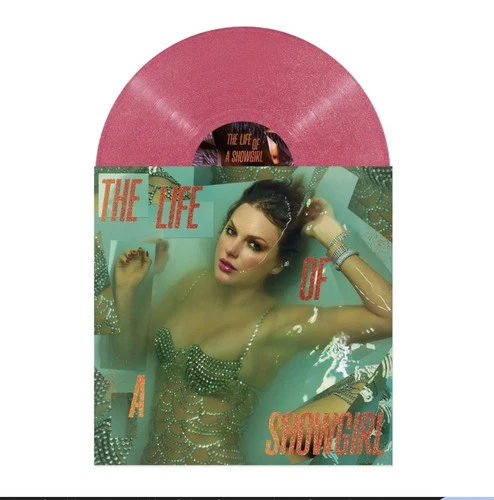Taylor Swift Life of a Showgirl Sequins Are Forever Magenta Glitter Vinyl Album