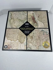 Professor Puzzle 4 in 1 North American Vintage Maps Jigsaw Set 4000 Pc Total New