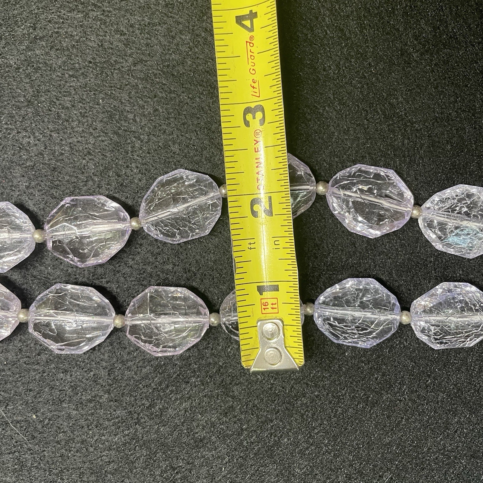 Statement VTG Transparent Clear Lucite Plastic Ch… - image 8