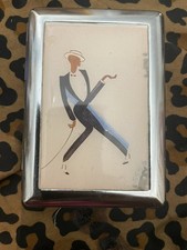 Retro Noir Jazz Danceurs Mirror/1-clip Cigarette I.D. Wallet Case Card Holder