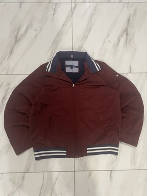 Tommy Hilfiger Windbreaker Regatta Jacket Men's M Logo Striped Ribbing Zip