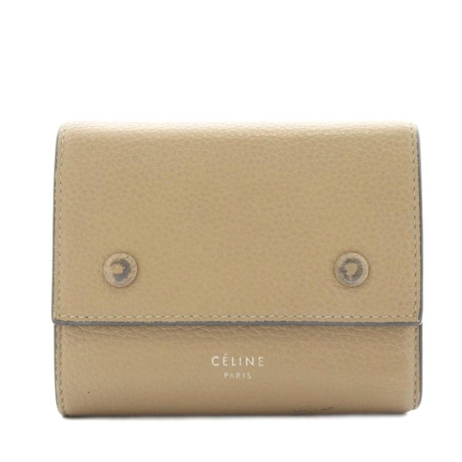 CELINE Small Folded Multi-Function Wallet Leather… - image 1
