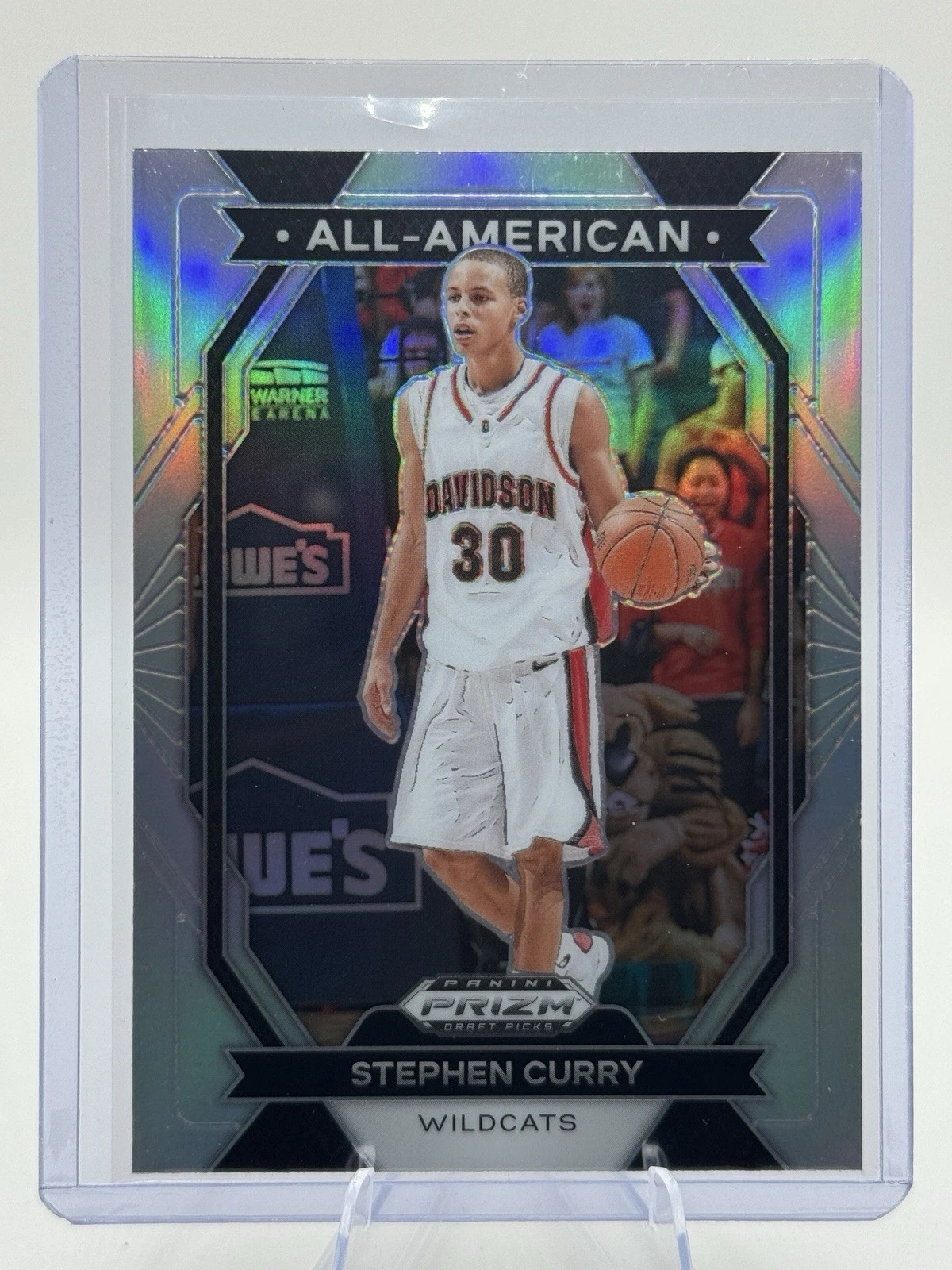 2024 Prizm Draft Picks #13 - Stephen Curry All-American SILVER PRIZM - Warriors