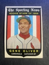 1959 Topps Baseball Gene Oliver St. Louis Cardinals Rookie Card #135. rookie card picture