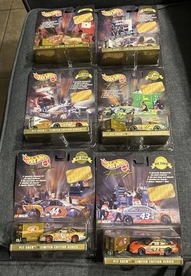 Lot Of 6 NASCAR Pit Crew Cars & toolbox # 12 6 97 44 43 And 5 Diecast Race Cars - Image 1 of 4