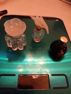 3 Miniature Perfume Bottles Lanvin. France Unmarked. L'Air du Temps