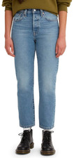 Levi's Women's 501 Cropped Jeans High Rise Oxnard Athens Pushed Blue 29 x 26