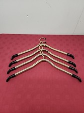 Vintage Lee Rowan Gold Tubular Hangers Set Of 4 Hollywood Regency 1960s Glam