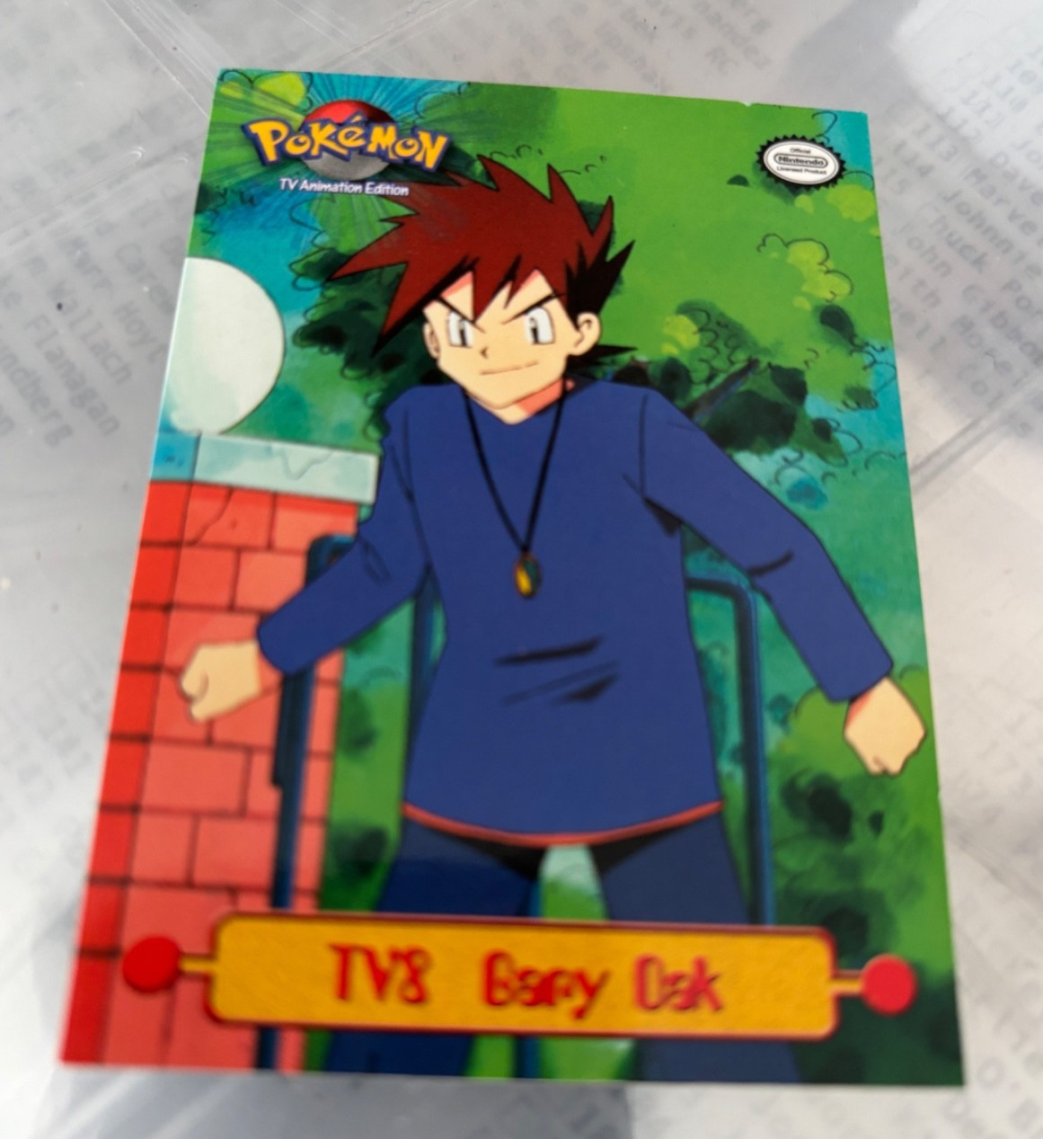 Gary Oak Pokemon 1999 Topps TV TV8 Base NM