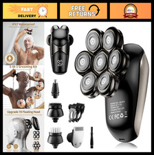 5-in-1 Electric Head Shaver for Bald Men - Waterproof Grooming Kit, Turbo Speed