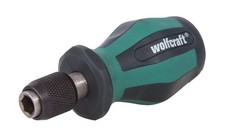 Wolfcraft Handschraubendreher mit Bitaufnahme kurz Schraubendreher