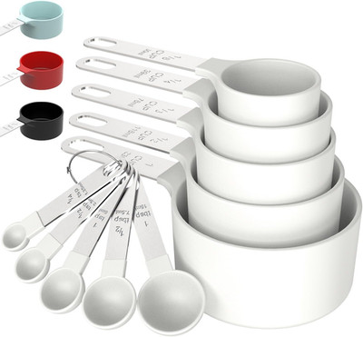 TILUCK Measuring Cups & Spoons Set, Stackable Cups and Spoons, Nesting Measure C