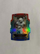2021 Panini Select - Club Level Jaylen Waddle #248 Red & Blue Prizm Die-Cut (RC)