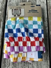 OLD NAVY BOXER SHORTS CHECKERED SIZE LARGE COLORFUL 💥NEW🌈