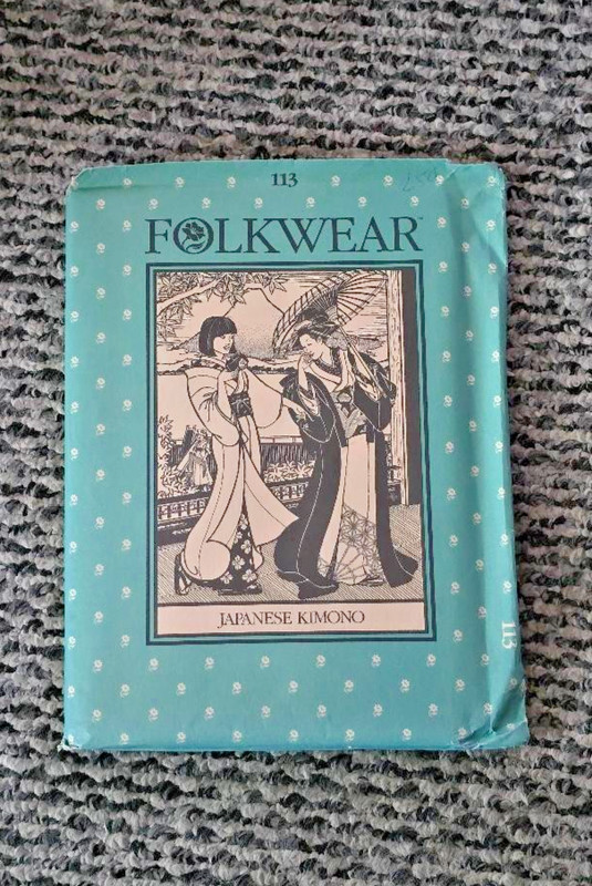 VINTAGE 1982 FOLKWEAR JAPANESE KIMONO SEWING PATTERN #113 UNCUT