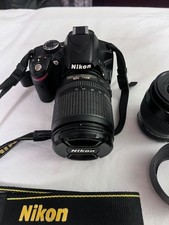 Nikon D3200 DSLR Digital Camera w/ AFS Nikkor 18-55mm F/3.5-5.6  35-80 Lenses