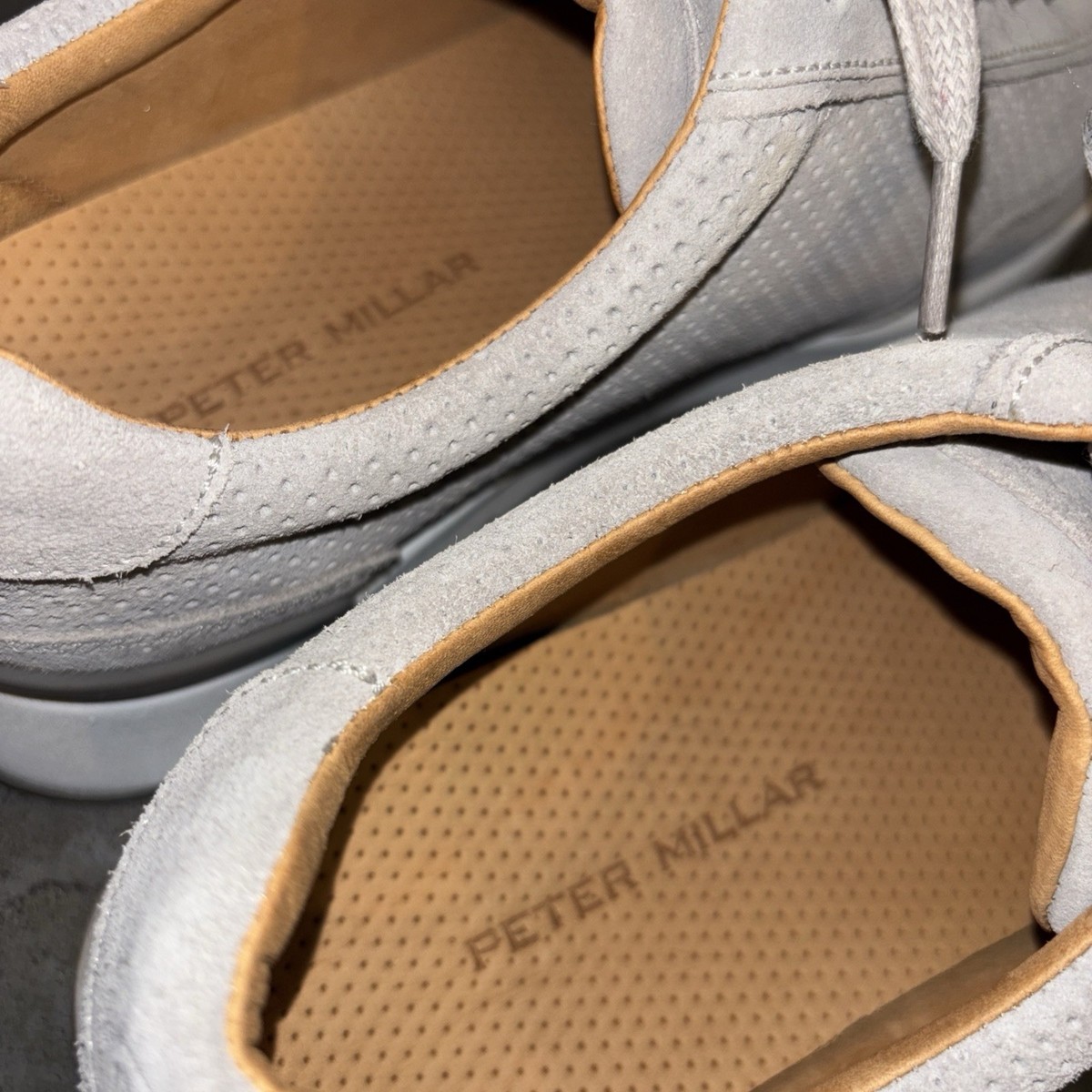 PETER MILLAR Mens GOLF WAYFARE RUNNER Sneaker Shoes, PEARL 