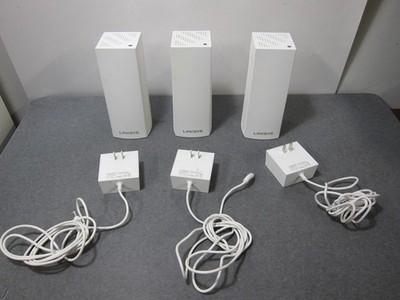 Linksys Velop AC2200 WHW03 Tri-Band Wireless Mesh Router Set 3 Pack Lot Bundle