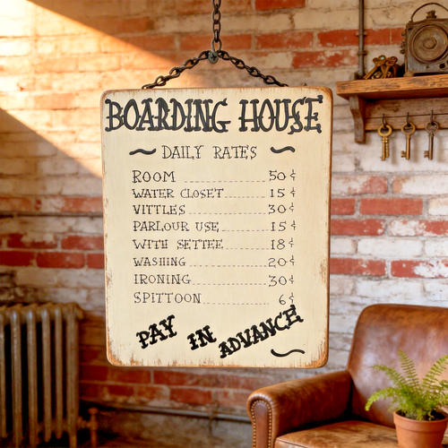 9"x7" " Nostalgic Wooden "Boarding House" Plaque...Made in USA...Ships Free! - Picture 2 of 10