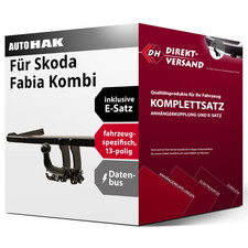 Für Fabia Kombi III NJ5 Anhängerkupplung abnehmbar + E-Satz 13pol AHK & ES