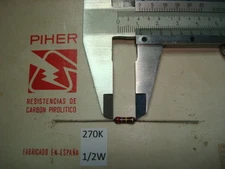 VINTAGE PIHER RESISTOR. 1/2W 270K 10% *1 PC* NEW ORIGINAL 1970´S   -   C.542