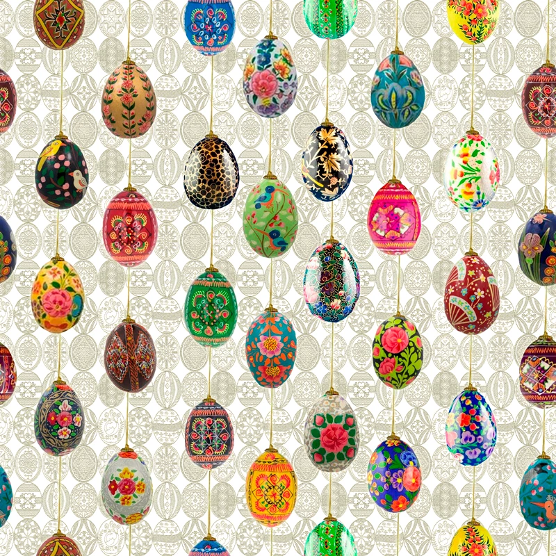 PROVENCESTOFFE Bezaubernder Dekostoff mit Ostereiern, Stoffbreite 140cm, Baumwollmischung