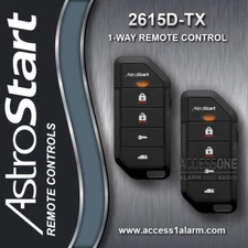 Pair of NEW AstroStart 2615D-TX 1-Way 1-Mile 5-Button Remote Controls