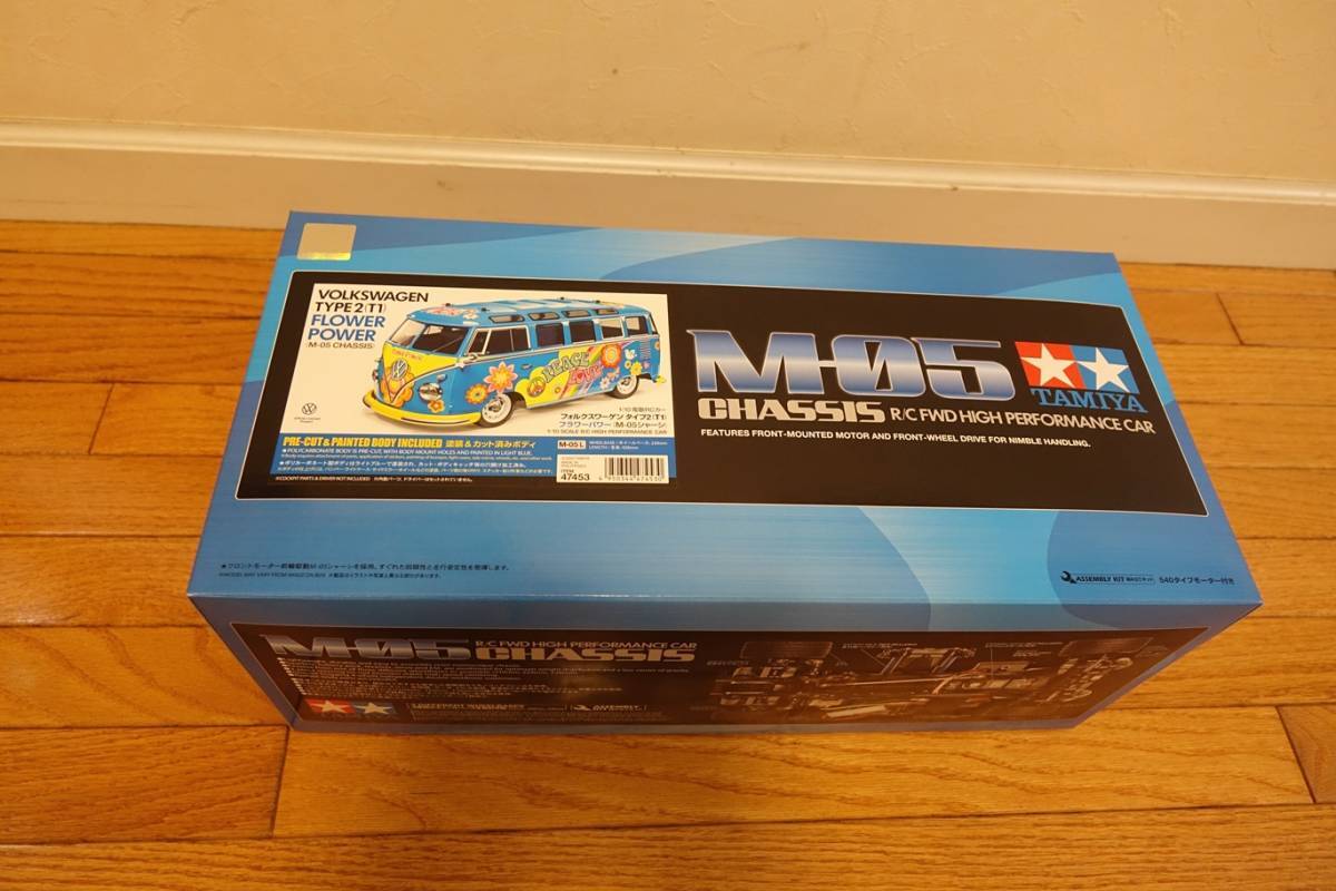 Unassembled Tamiya 1/10 Volkswagen2 T1 Flower Power M-05 Chassis Painted