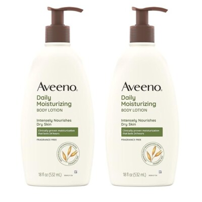Aveeno Daily Moisturizing Body Lotion with Soothing Prebiotic Oat, Gentle Lotion