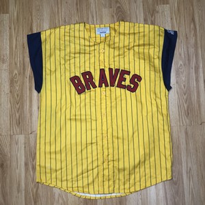 atlanta braves pinstripe jersey