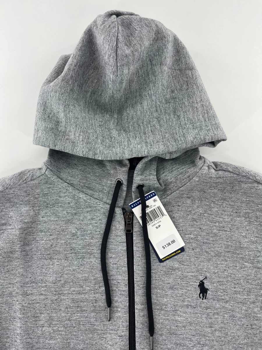 Light Grey Zip Through Thick Drawstring Hoodie