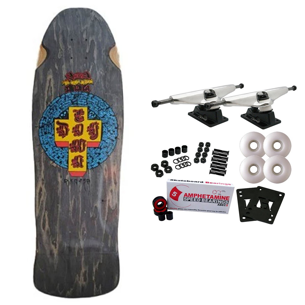 Dogtown Skateboard Complete Red Dog Mid Size Crisis 80s