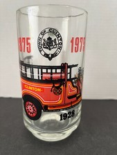 Town of CLINTON Fire Department Truck Glass Mug Stein Ontario Canada 1975
