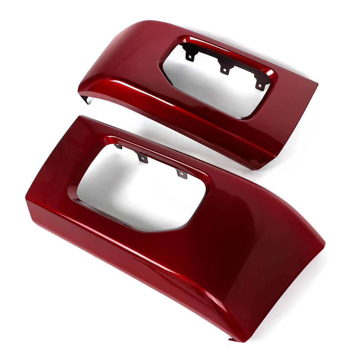 For 2015 2016 2017 Ford F-150 F150 Ruby Red Front Bumper Face Bar End Cover Pair