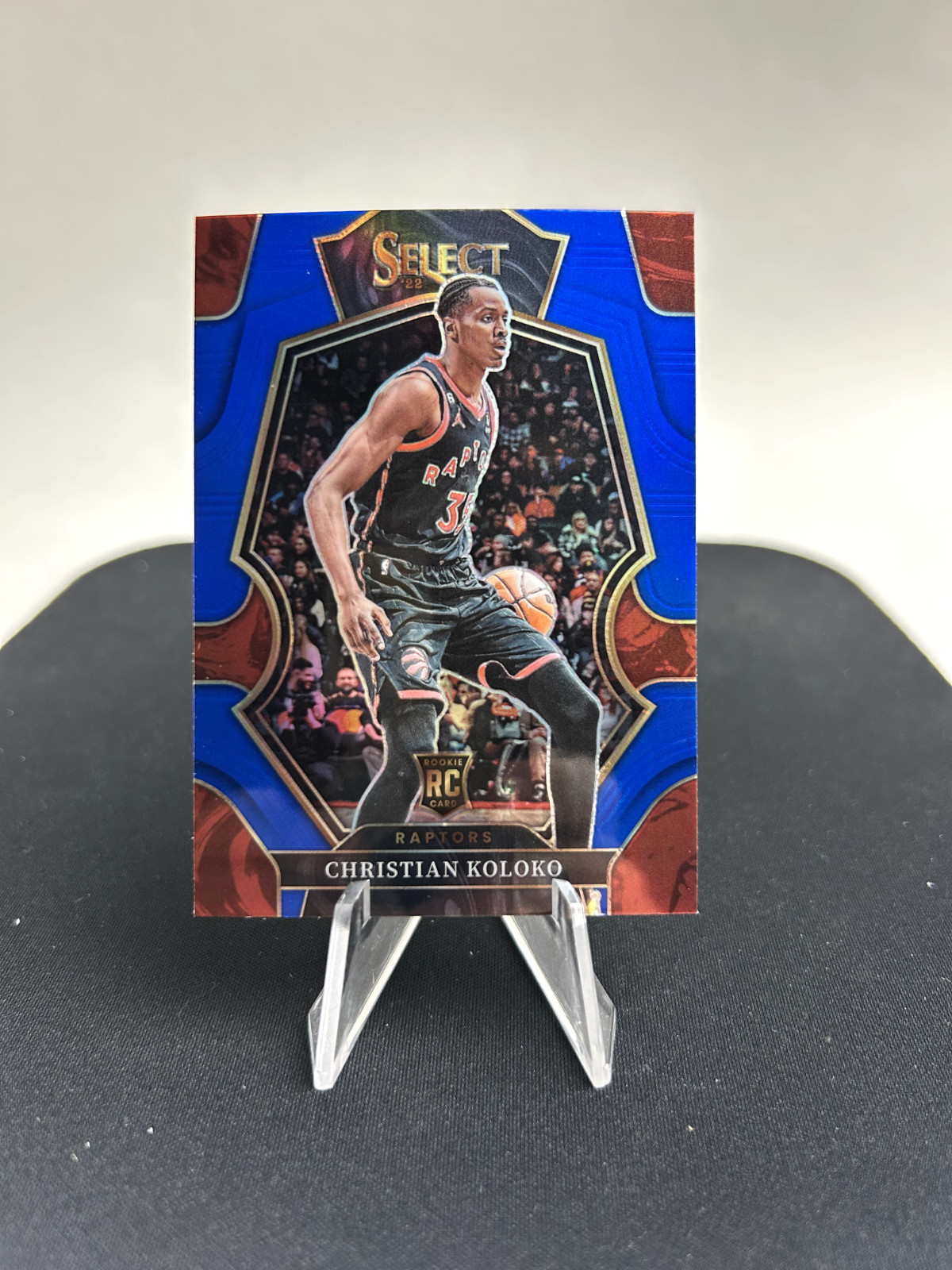 Prizm 2022-23 Panini Select #185 Christian Koloko Blue Cracked Ice Prizms