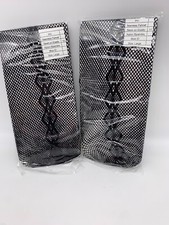 2 p Fishnet Tights Openwork Side Stripe- Sheer to the Waist -LARGE-Black Samples