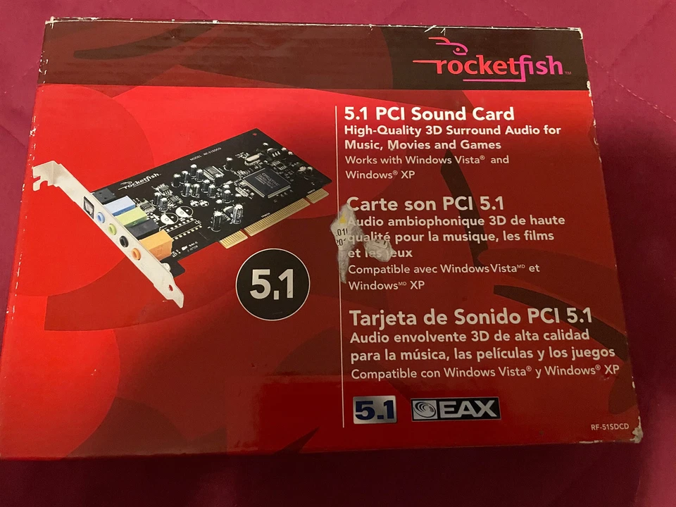 Rocketfish 5.1 PCI Sound Card RF-51SDCD High Quality Surround - Image 3 of 4