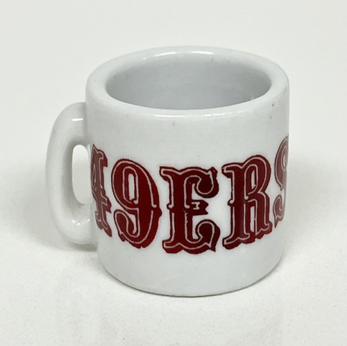 Vintage NFL Mini Coffee Cup Mug San Francisco 49ers 1.25" Collectible Miniature - Picture 2 of 6