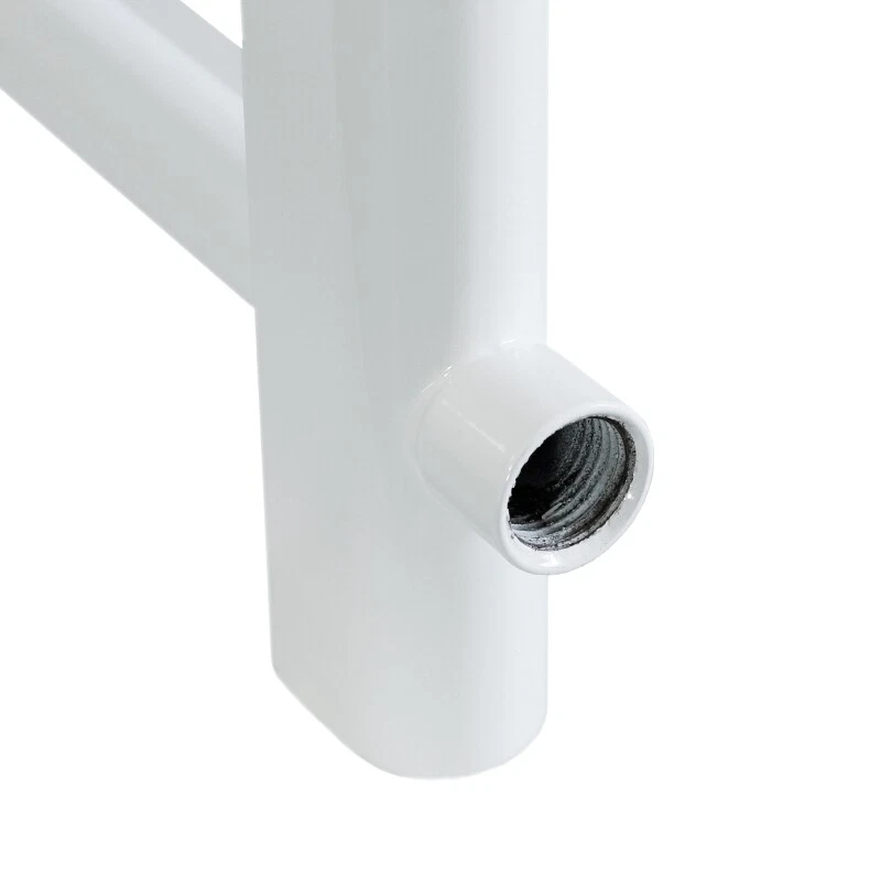 Radiateur sèche-serviette à eau chaude forme droite en acier blanc 50 x 180 cm - Photo 3/4