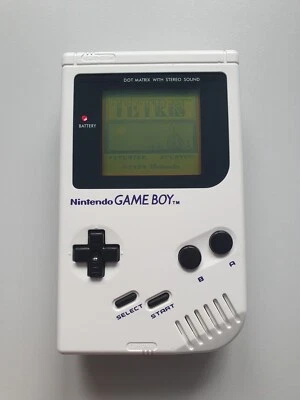 Nintendo GameBoy Classic Console White White Magic Screen & Case NEW
