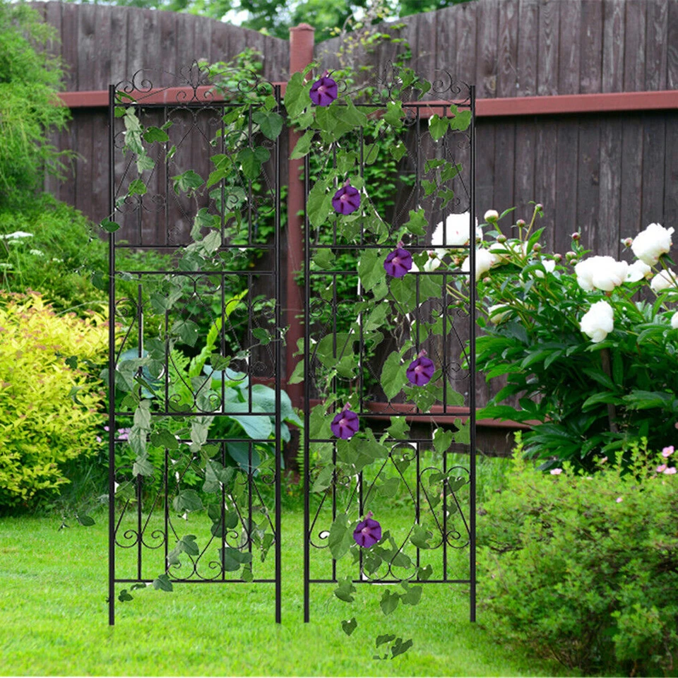 2x Enrejado de jardín de metal grande estilo americano césped celosía soporte de escalada Foto 2 de 4