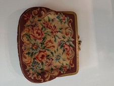 Austrian PETIT POINT Purse Floral