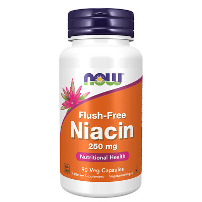 NOW FOODS Flush-Free Niacin 250 mg 90 Veg Capsules
