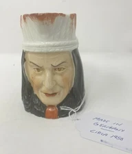 American Indian Head Character Jug Toby Style Face Mug Made in Germany
