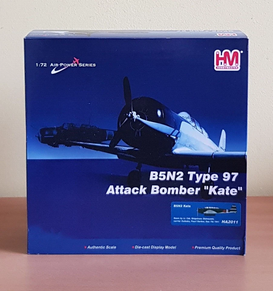 Hobby Master 1/72 HA2011 Nakajima B5N2 Kate Shigekazu Simazaki Pearl Harbor - Image 2 of 4