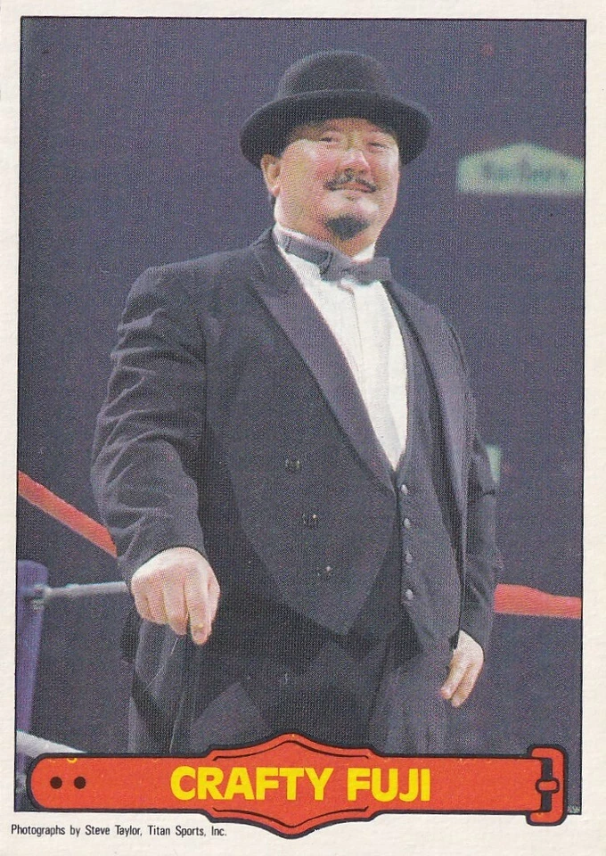 Mr. Fuji 1985-86 O-Pee-Chee WWF Series 2 Rookie Card #31 WWE RC Crafty Legend - Image 2 of 4