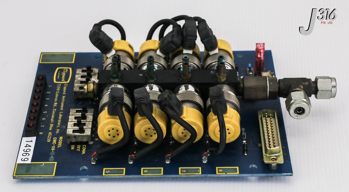 m 14969 CLIPPARD 8-PORT ELECTRONIC PNEUMATIC MANIFOLD BOARD PCB EMC