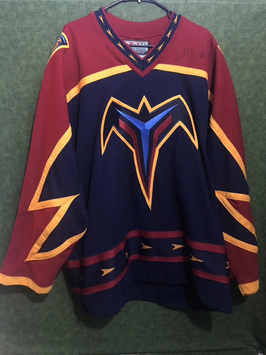 最安値挑戦！】 Hockey Thrashers Atlanta NHL KNIT AIR CCM カナダ製 00s 90s Jersey  ユニフォーム シャツ ホッケー スラッシャーズ old v